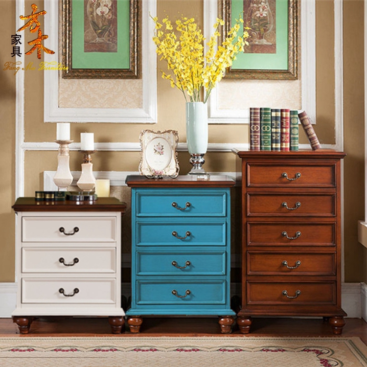 European-style modern Chinese-style Mediterranean Nordic furniture three-four-five-drawer cabinet combination bedside table drawer storage box cabinet