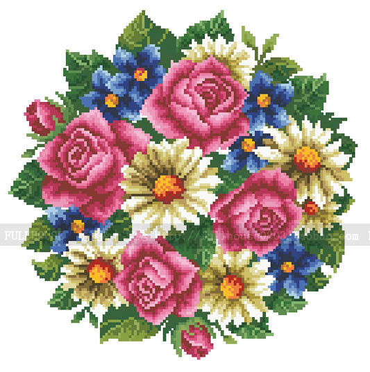 Cross embroidered electron diagram redrawing source file-Heart floral furore 2 Pillow Cushions Lace Little Fresh