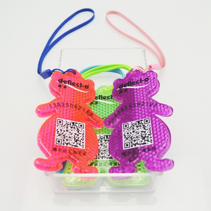 (Showcase) Cartoon safety reflective sheet Bag Mobile Phone Chandelia Pendant REFLECTIVE CARD GIFT