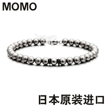 Japanese metal germanium radiation protection Womens bracelet ball beads beads pure titanium steel bracelet health gift wrist accessories
