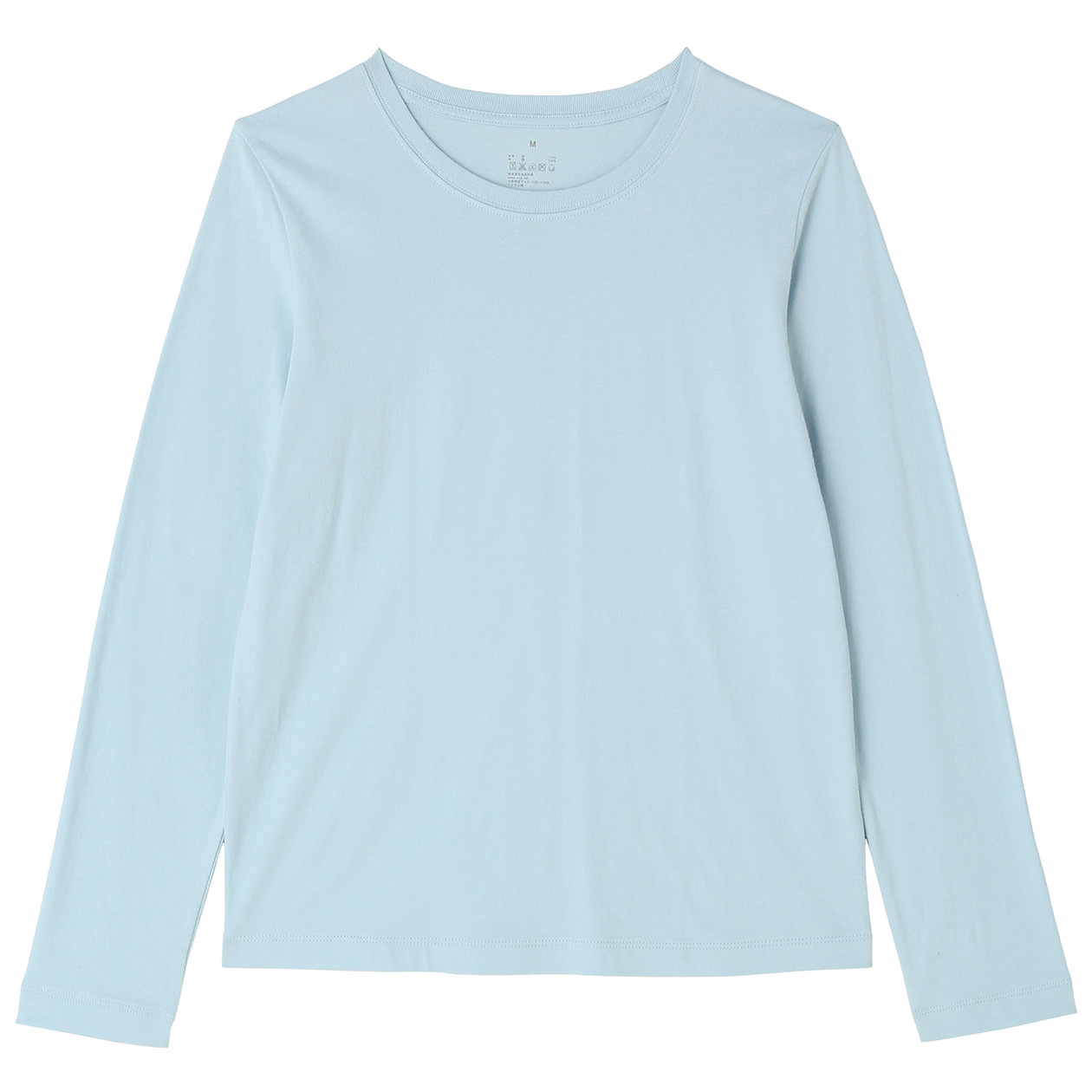 无印良品 MUJI 女式 棉圆领长袖T恤