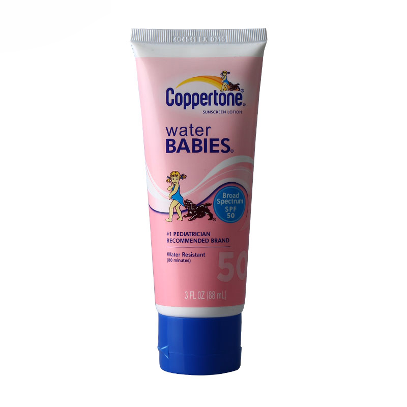 美国Coppertone/水宝宝水嫩防晒乳88ml spf50 保湿美白隔离防晒霜