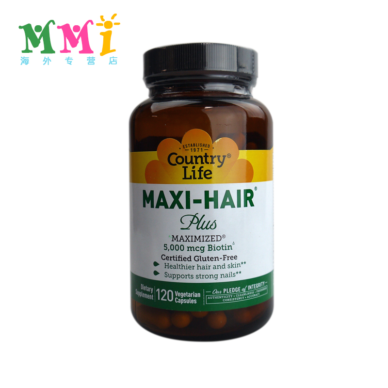 country life 高含量生物素 120粒 Maxi-Hair 美国直邮