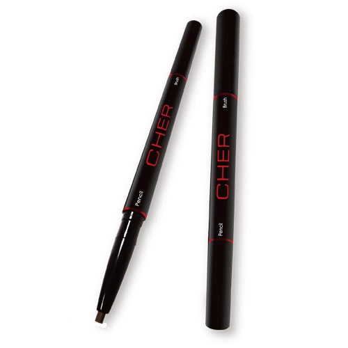 Chì kẻ mày CHER Cher Eyebrow Eyebrow Pencil Grey Brown Coffee Waterproof - Bút chì lông mày / Bột / Stick