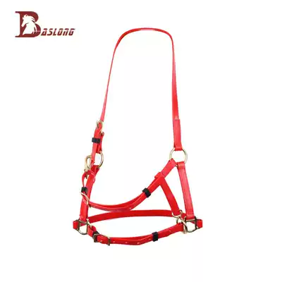 Equestrian PVC bridle red adjustable horse bridle horse equipment eight-foot dragon harness BCL328202