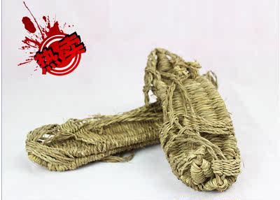 Handmade straw sandals for men and women, summer farm-style woven shoes, breathable, Red Army Long March retro prop decoration, trendy straw