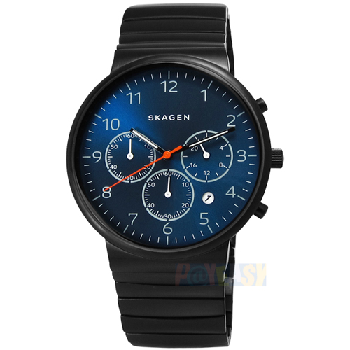 台湾官网直邮进口SKAGEN / SKW6166 / Ancher 艺术典藏波纹钛金属