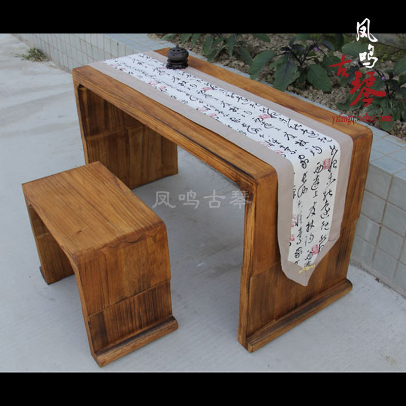 1 2 m Old Tongmu Play Guqin Table Tea Table Desk , Chinese Study Table , Hundred Years Tongmu resonated well
