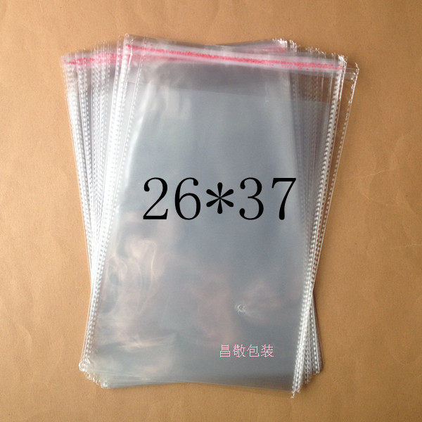 OPP bag self-adhesive bag transparent bag clothing packing bag plastic bag 5 silk 26 * 37cm 6 8 Yuan 100