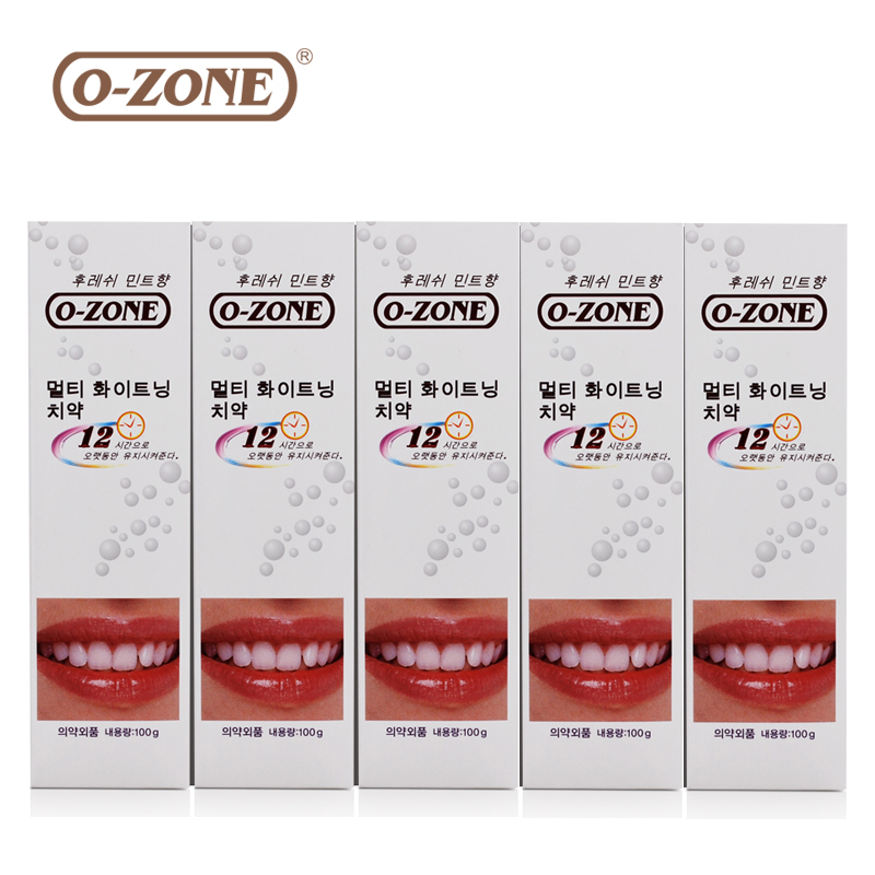 韩国原装进口o-zone牙膏100g*5