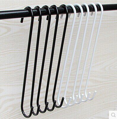 Clothing store hanger display rack side hanging is hanging clothing hook wrought iron hook clothing shelf is hanging S-shaped hook