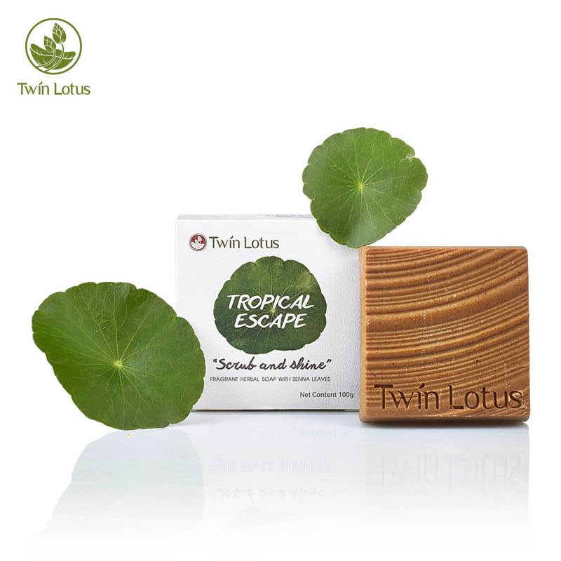 进口twin lotus双莲天然植物灌木皂100g洁面沐浴香皂控油去角质