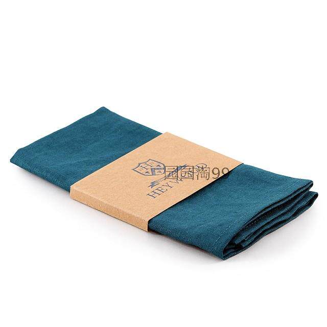 Europe Synchronized Boutique Pure Color Cotton Linen Bouquet Lake Green Dinghy Suit Pocket Towel Retro Handkerpa Classic
