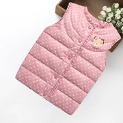 Bé gái mùa thu đông 2018 mới cho bé Hàn Quốc ấm áp áo vest độn vai vest bé xuống áo vest cotton