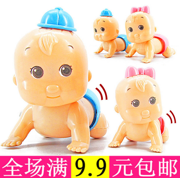 Children's toy upper chain crawling doll clockwork Climbing Doll Creative Little Toy Baby Children's Move male girl-Taobao