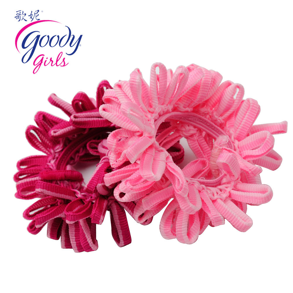 新款进口美国Goody歌妮女孩发圈 女童丝带头花 头绳 撞色 2个装