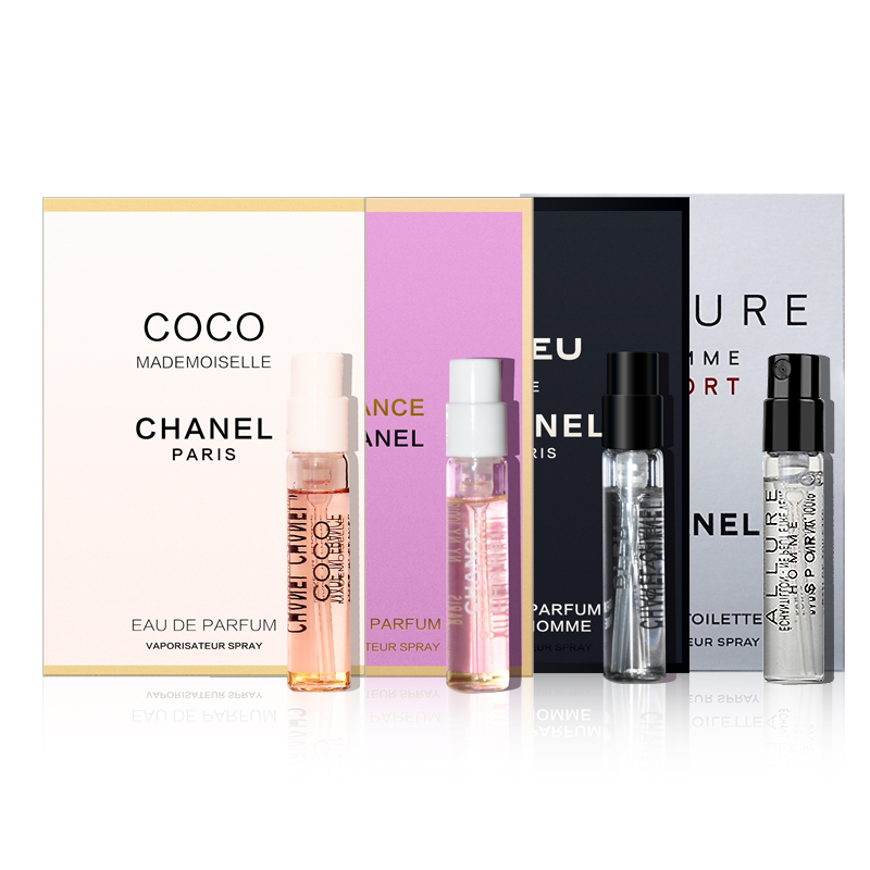 Chanel/香奈儿香水小样 可可+黄邂逅+蔚蓝+ 男士运动2ml*4支套装
