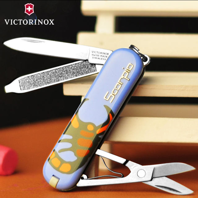 Victorinox Swiss Army Knife Twelve Constellations 58mm Army Knife 0.6223 Multifunctional Mini Swiss Knife Counter ຂອງແທ້