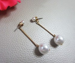 Exporting foreign trade jewelry original single European and American fashion versatile simplified banquet party Framer imitation pearl earrings