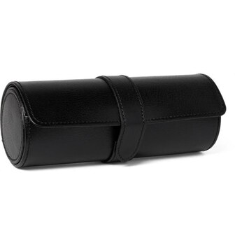 Wolf Blake Leather Watch Roll Pebble-Patterned Leather Watch Storage Box