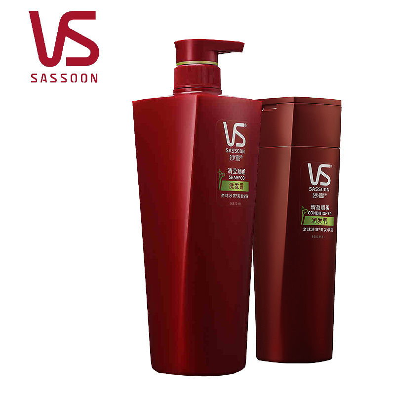VS沙宣清盈顺柔洗发水700ml +润发乳400ml