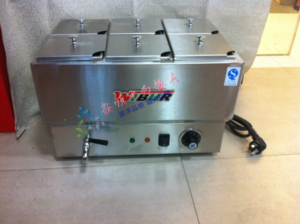 Wilbur BK-6 six-grid electric heating insulation juice box insulation soup pool spicy cooking stove beef offal stove six-grid juice box