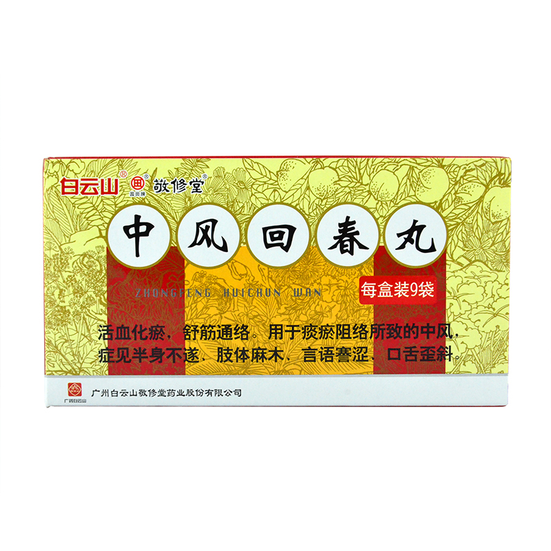 白云山 中风回春丸 1.8g*9袋/盒