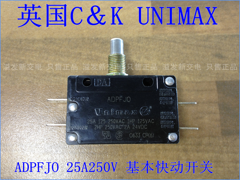 British C&K Unimax Adpfj0 Adpff3J04Ay Basic Snap-Action Switch/Micro Switch 25A