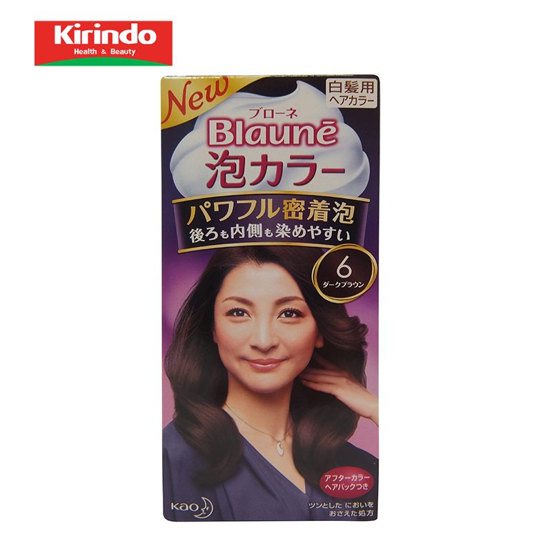 【Kirindo】日本进口花王Blaune泡泡染发剂6 深棕色泡沫染发膏
