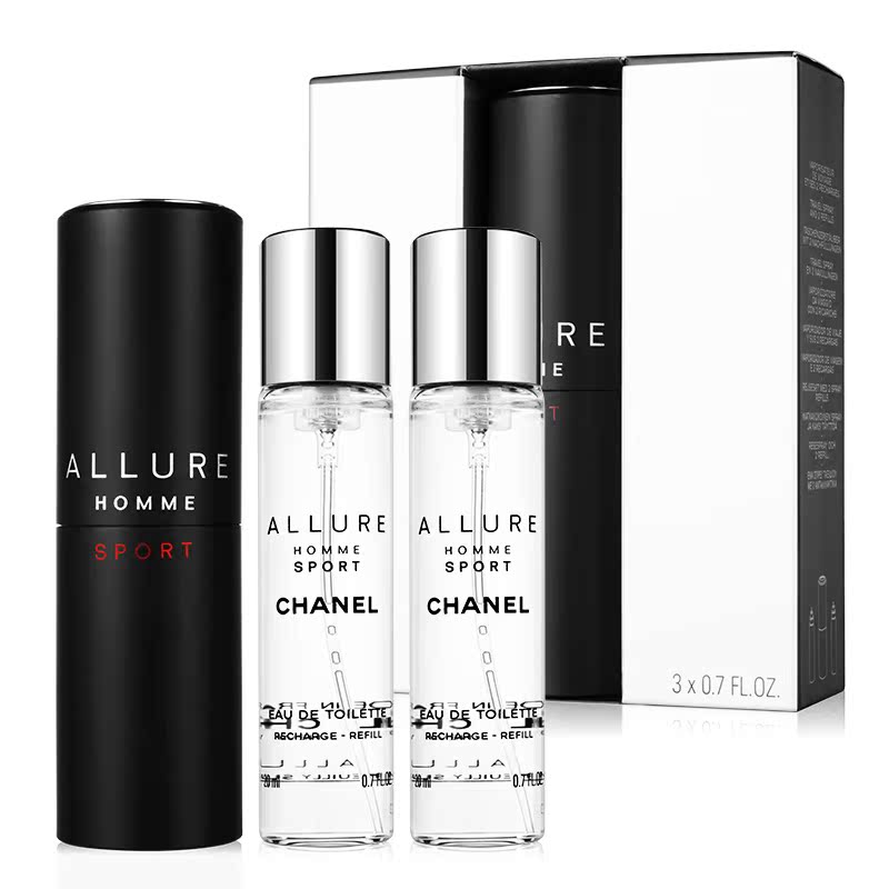 Chanel/香奈儿男士运动淡香水3*20ml 便捷替换香氛喷雾