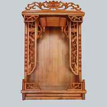 In stock 20-inch pure handmade camphor wood Buddhist niche wall cabinet solid wood niche Guanyin Buddhist niche God of Wealth altar