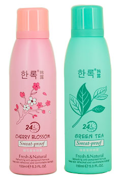 韩露香体喷雾绿茶樱花香体喷雾香水止汗喷雾止汗露腋下150ml*1瓶