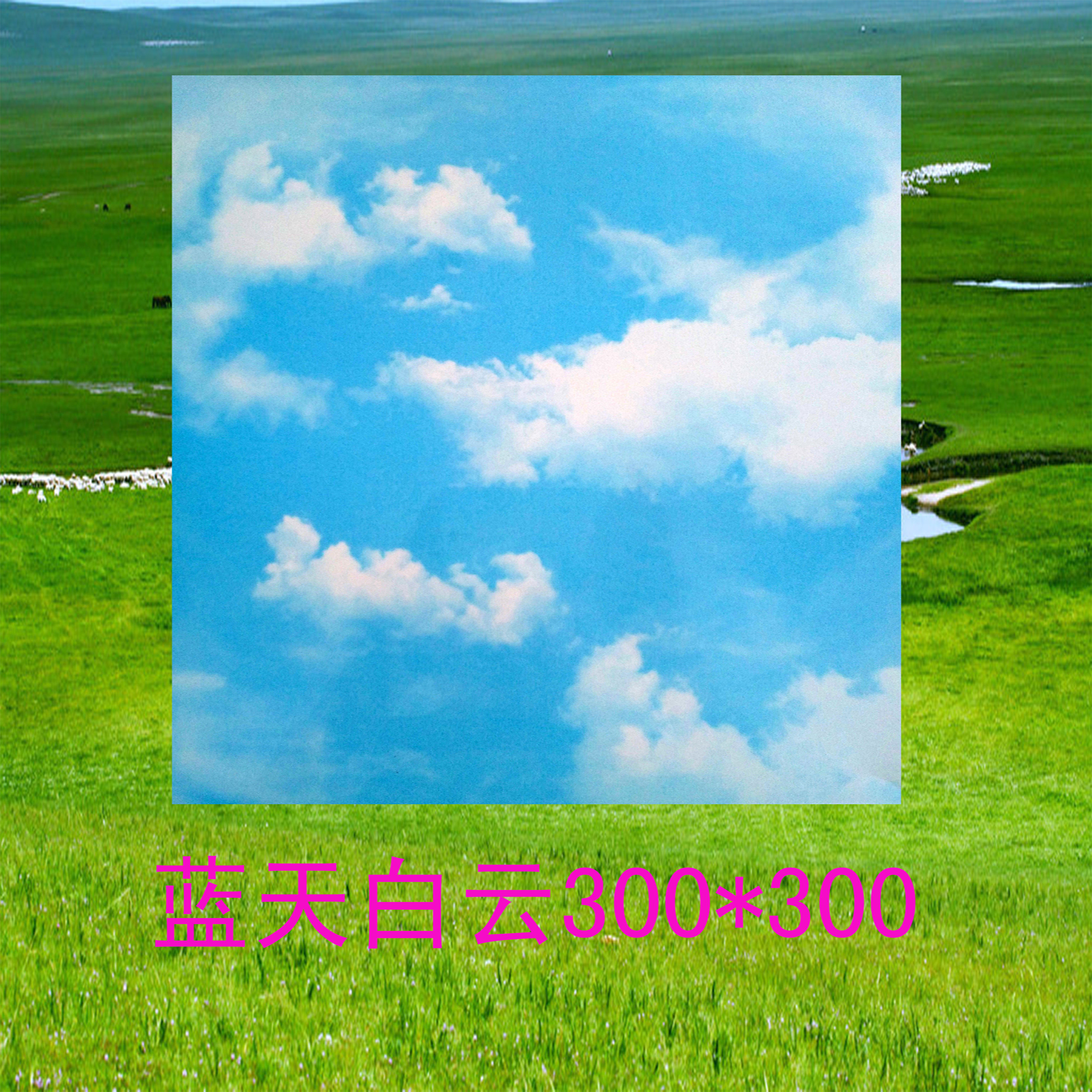 Ganzhou integrated ceiling kitchen bathroom Dining room living room aluminum buckle plate module Blue sky and white clouds Anti-oil self-cleaning
