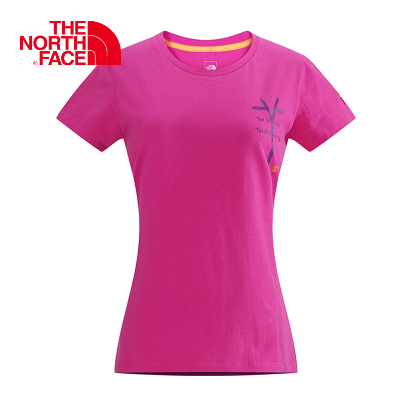 春夏新品 THE NORTH FACE/北面 女款短袖圆领棉T恤CGA4