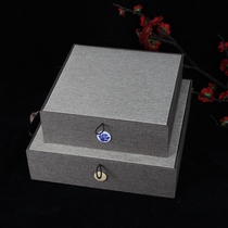 Fabric porcelain plate brocade box ceramic plate wooden box wooden brocade box
