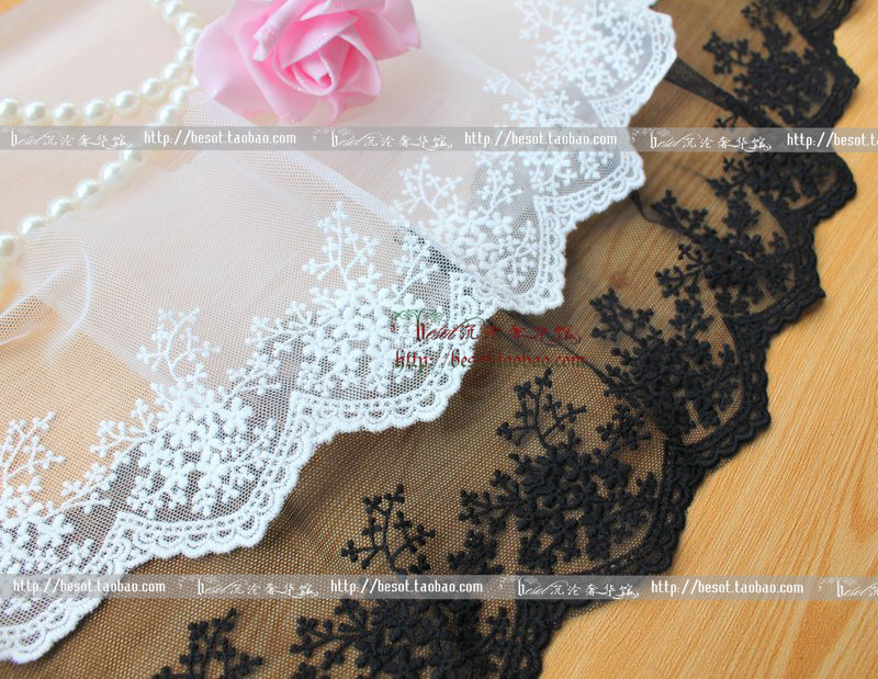 diy handmade mesh embroidery widening 10cm cuff lengthening clothing accessories accessories cotton lace lace