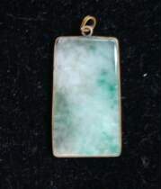 Dity Package old Qing Dyndдинастия Jade Bag Penant old Emerald Абсолютная верность 3 2 * 1 8