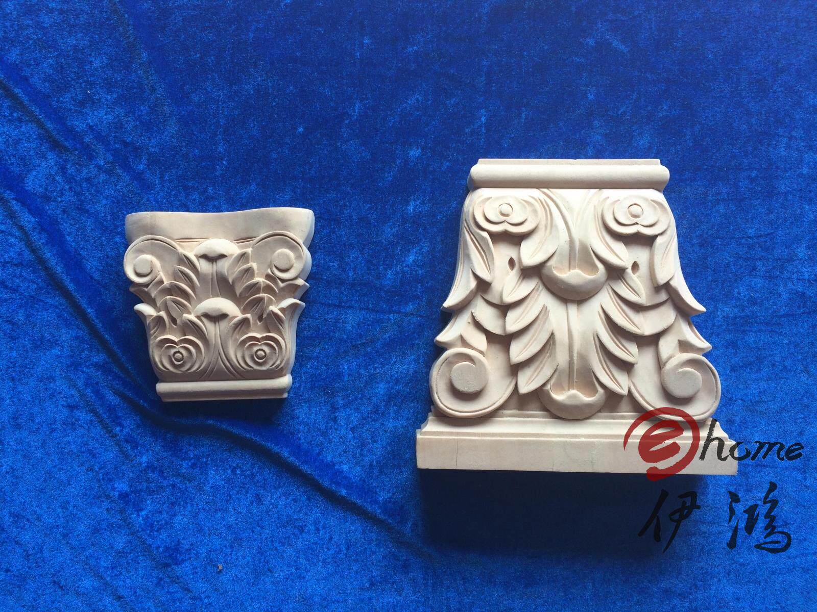Dongyang wood carving European style beam towed to Roman column head wardrobe decorate florist wood applique wood applique