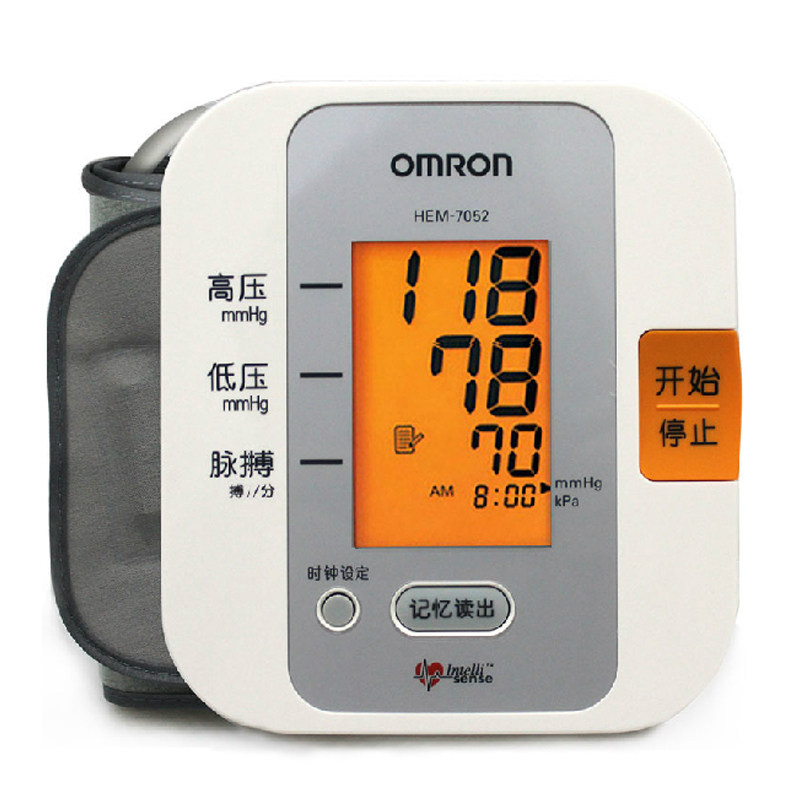 [送电子体温计]欧姆龙电子血压计HEM-7052家用上臂式全自动测血压