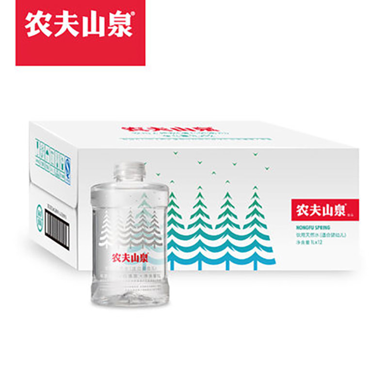 【天猫超市】农夫山泉饮用水（适合婴幼儿）1L*12瓶/箱母婴水