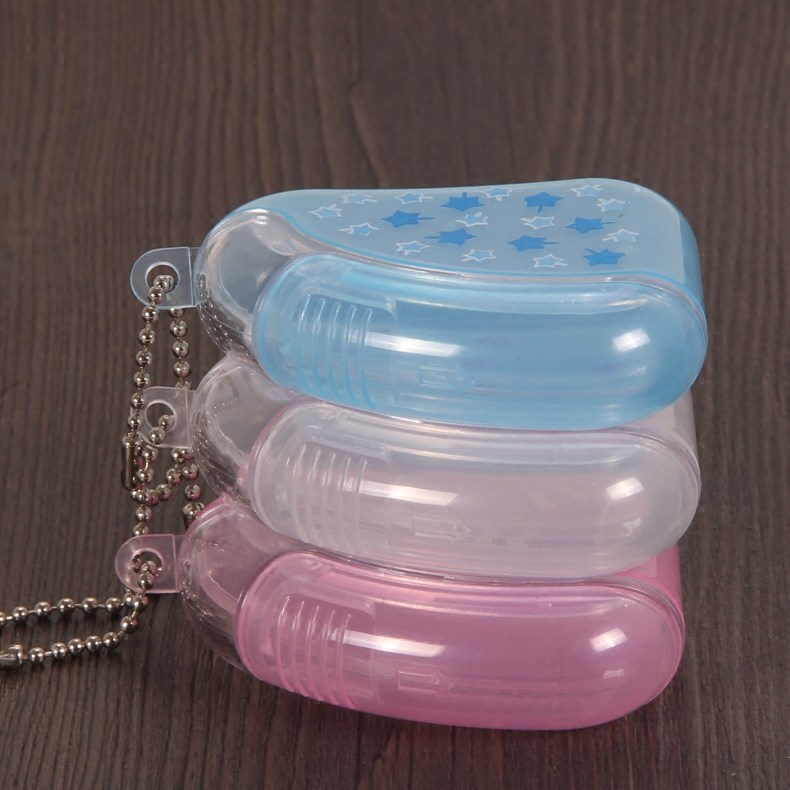 Cartoon plastic medicine box, scratch-type opening, convenient and hygienic, can hold candy, parts storage box, printed LOGO