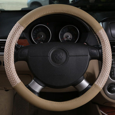 汽车方向盘套四季通用 适用于奇瑞QQ3A3瑞虎E3皮革冰丝防滑车把套