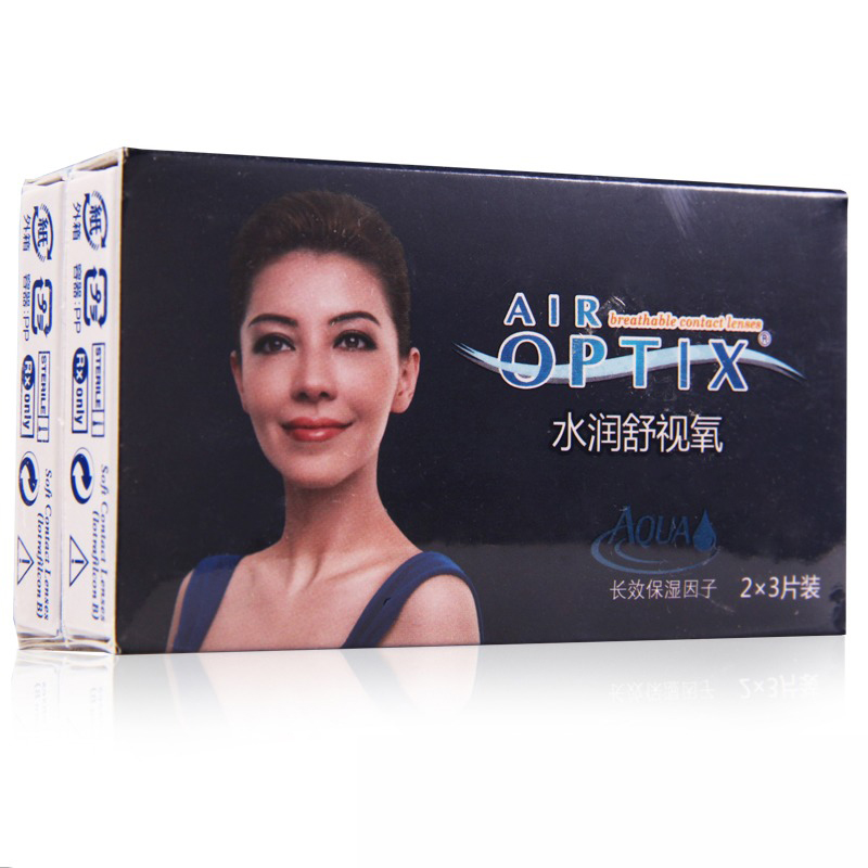 视康水润舒视氧近视月抛隐形眼镜6片舒适硅水凝胶高透氧