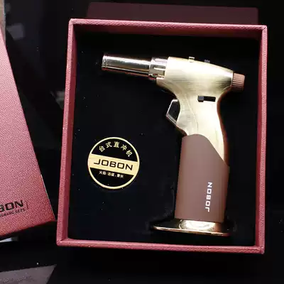 Windproof straight flush cigar inflatable lighter blowtorch high temperature sushi baking tools camping outdoor barbecue welding