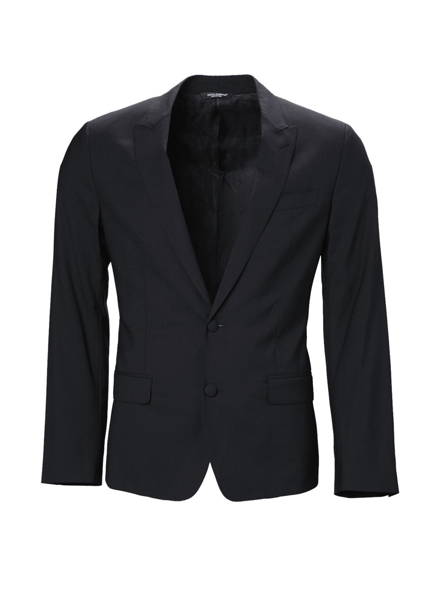 Dolce&Gabbana 黑色戗驳领两粒扣长袖西装