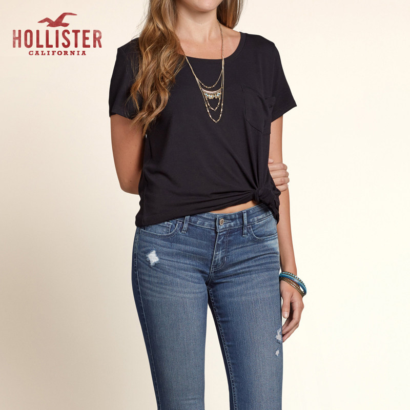 Hollister 必备休闲口袋 T 恤 女 104497