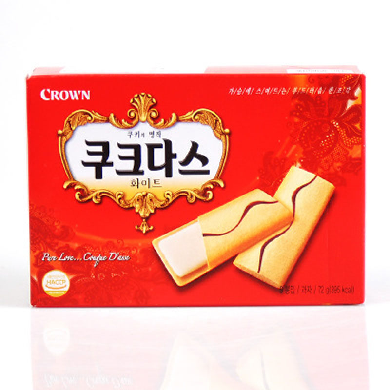 【天猫超市】韩国进口零食 可瑞安奶油夹心威化蛋卷奶油味 72g/盒
