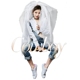 2018 ảnh studio phụ nữ mang thai ảnh quần áo bụng lớn mẹ nghệ thuật ảnh thanh niên nhỏ denim tươi quần áo cho thuê váy bầu công sở Áo thai sản