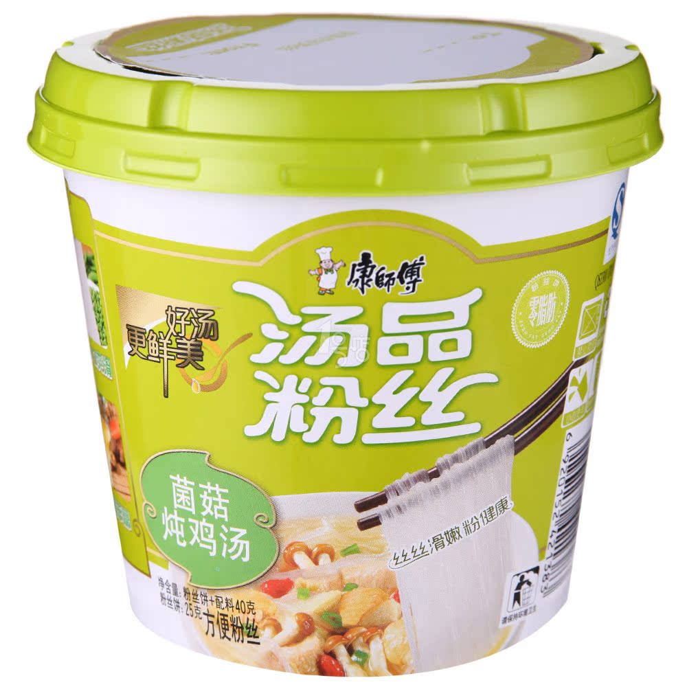 康师傅方便粉丝菌菇炖鸡汤40g桶