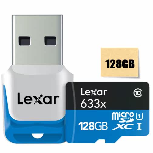 Lexar 雷克沙 [终身保固] 128GB 633x MicroSD 适合GoPro 4K 摄影
